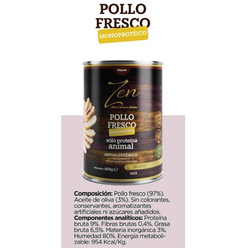 ZEN PATE MONOPRO POLLO 400g DG