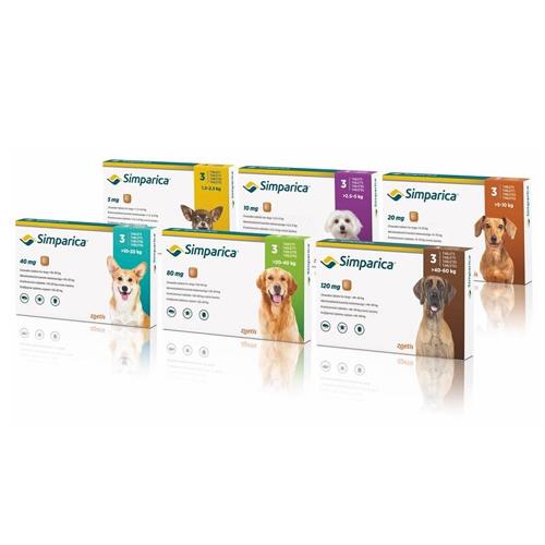 SIMPARICA 40mg 10-20kg 3cp