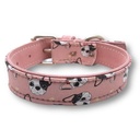 COLLAR PIEL BULLDOG ROSA 28cm MB