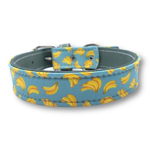 COLLAR PIEL BANANA AZUL 28cm MB