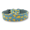 COLLAR PIEL BANANA AZUL 28cm MB