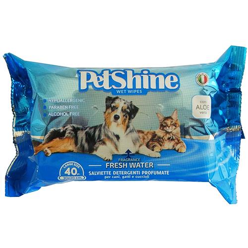 [PT-PSH04220] TOALLITAS PETSHINE AGUA FRES 40u