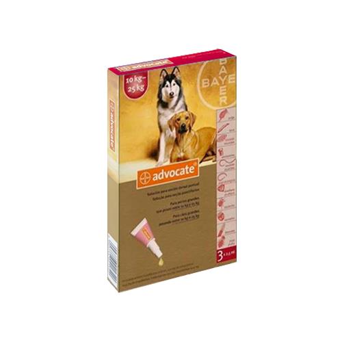 ADVOCATE PERROS 3x2,5ml 10-25kg
