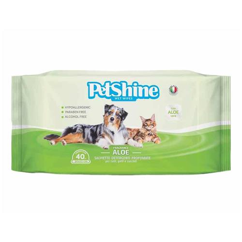 [11-04210] TOALLITAS PETSHINE ALOE VERA 40u