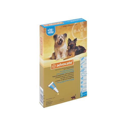 ADVOCATE PERROS 3x1,0ml 4-10Kg