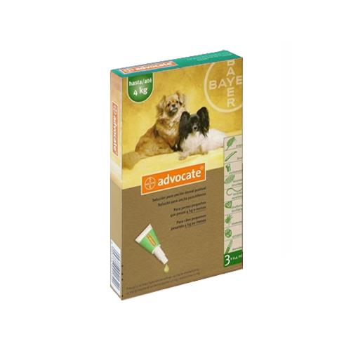 ADVOCATE PERROS 3x0,4ml  0-4kg