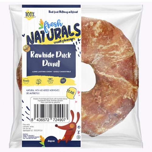 [DP-FN19] FRESH NAT. RAWHIDE DUCK DONUT